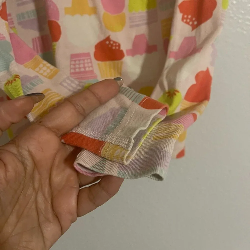 Hanna Andersson Kids Girls Pink/Multicolor Cupcake Kimono Pajama Set Size 10 - Picture 14 of 14